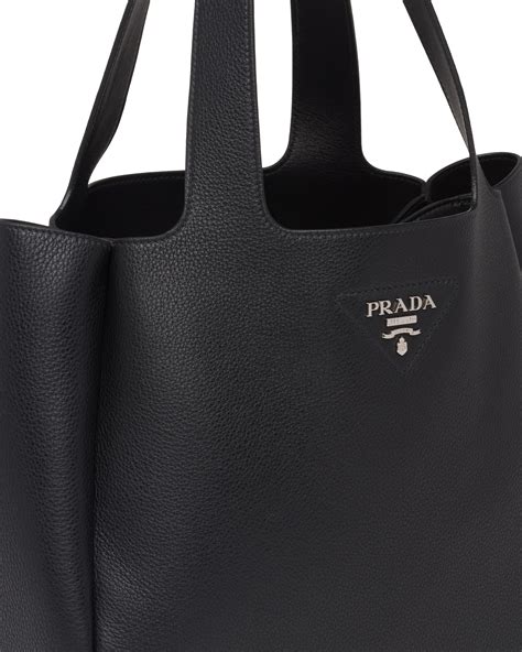 prada leather off white handbag|prada leather tote handbag black.